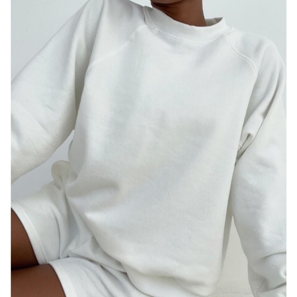 Rumored Womens Balance Crewneck Oversized Sweatshirt Loungewear
